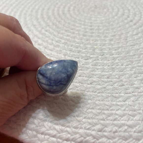 Gorgeous PURPLE FOSSIL CORAL Handmade Sterling 925 Pendant/Cord #736D - Picture 3 of 3